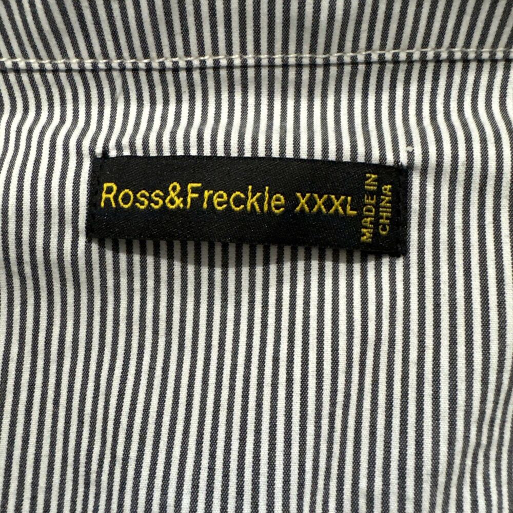 Ross&Freckle Men's Long Sleeve Button Up Reversible Cuff Shirt Sz XXXL - Picture 6 of 8